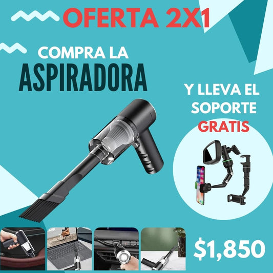 Aspiradora Portátil Multifuncional + Soporte para celular GRATIS