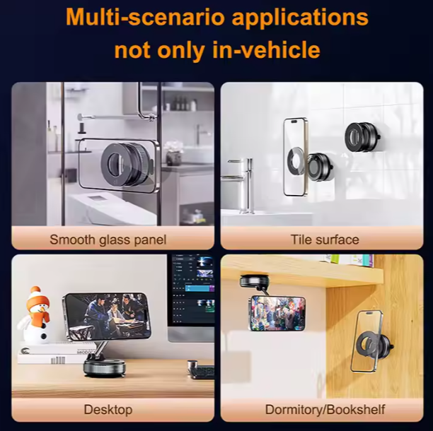 MagGrip 360°| Soporte Magnético para Celular con Ventosa Reforzada