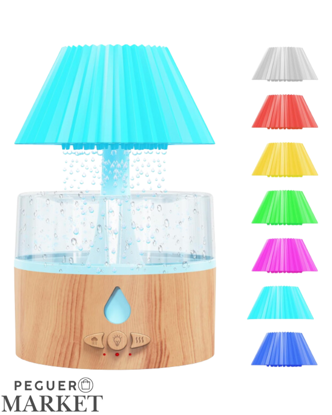 Cloud Rain™ | Humidificador con Lámpara de Cascada y Sonido Relajante