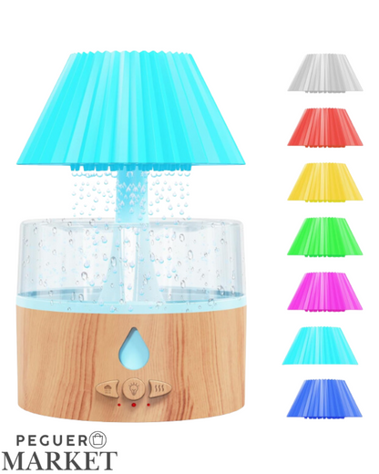 Cloud Rain™ | Humidificador con Lámpara de Cascada y Sonido Relajante