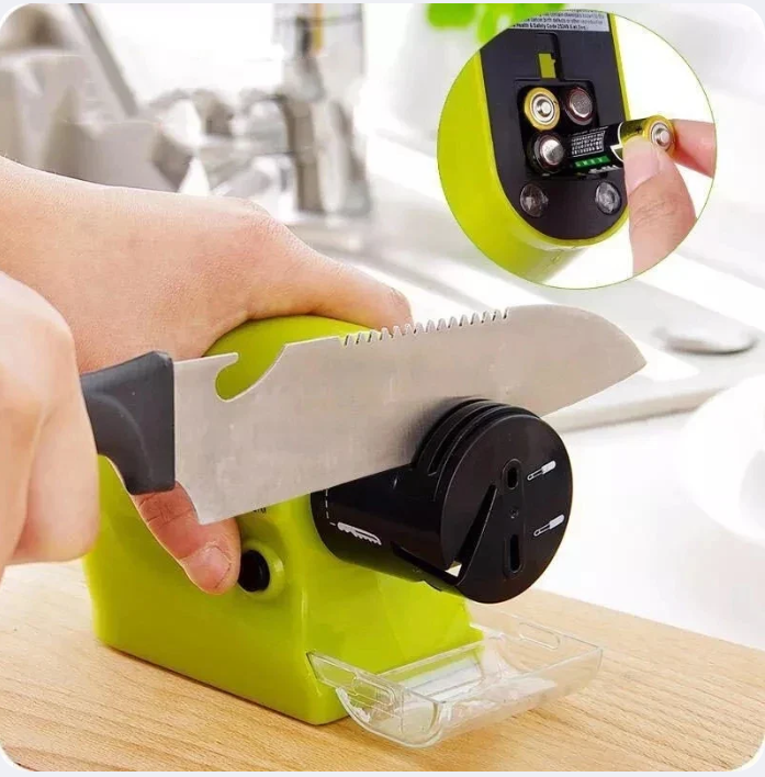 Afilador de cuchillas Swifty Sharp. Inalámbrico, motorizado.