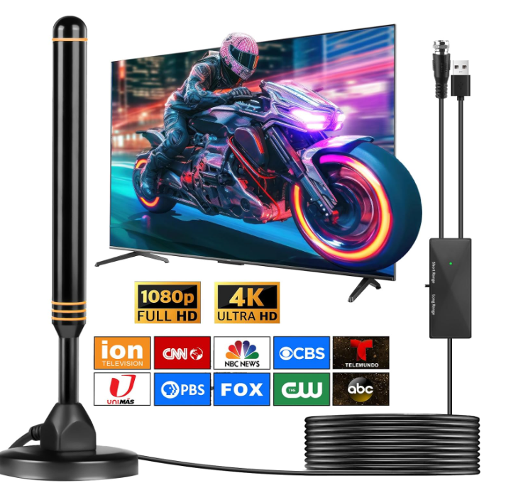 Antena HD 360° para TV Smart - ¡Sin Cable, Sin Límites!
