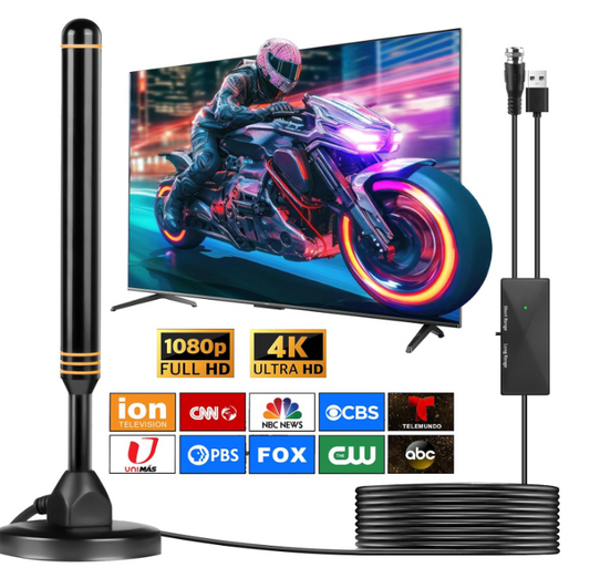 Antena HD 360° para TV Smart - ¡Sin Cable, Sin Límites!