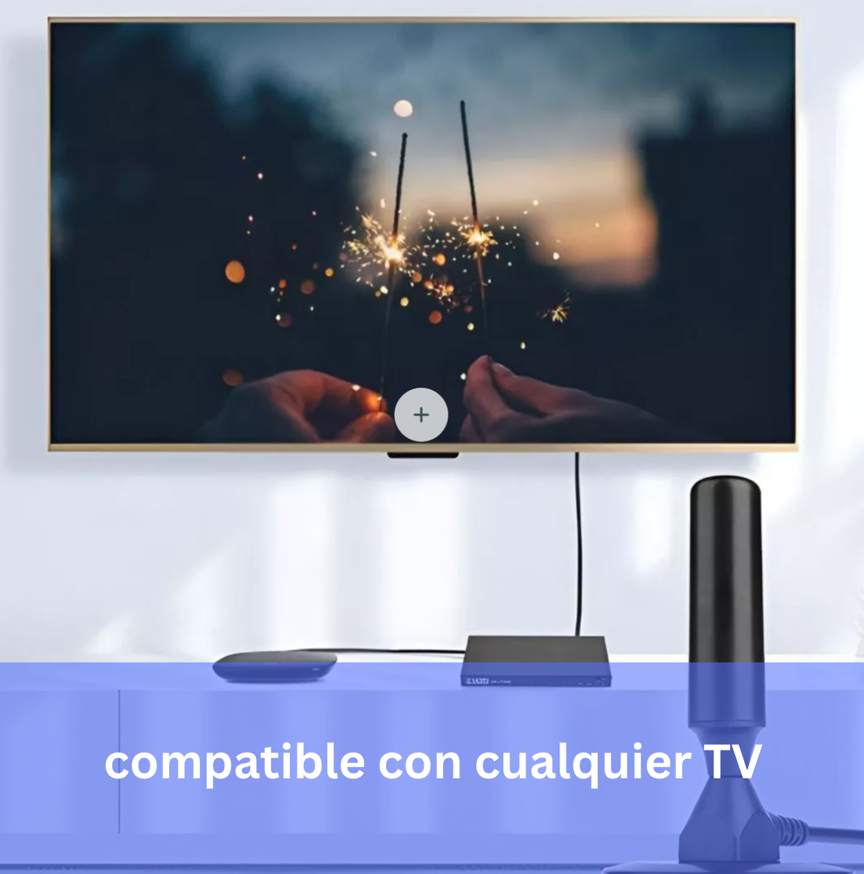 Antena HD 360° para TV Smart - ¡Sin Cable, Sin Límites!