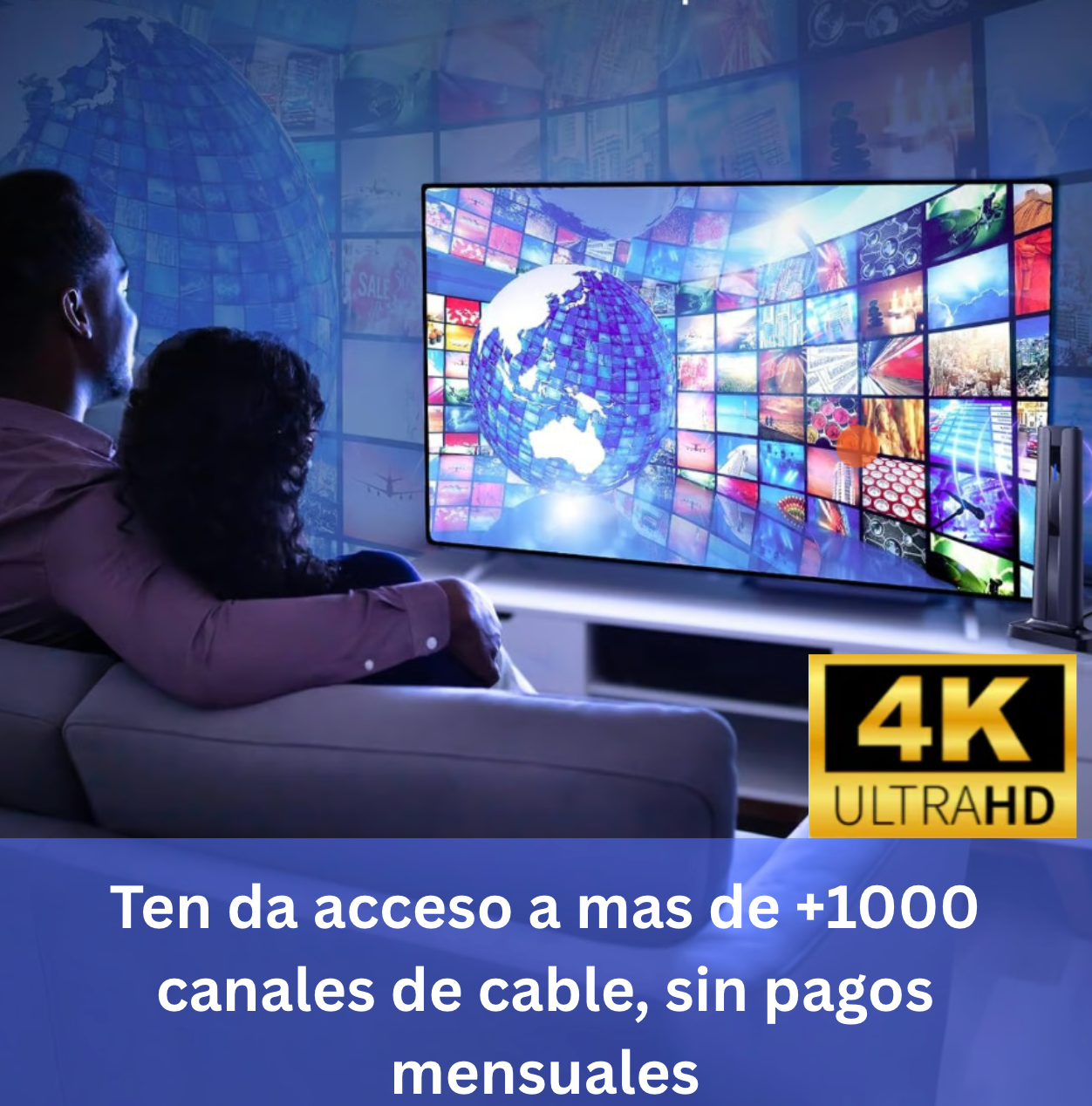 Antena HD 360° para TV Smart - ¡Sin Cable, Sin Límites!