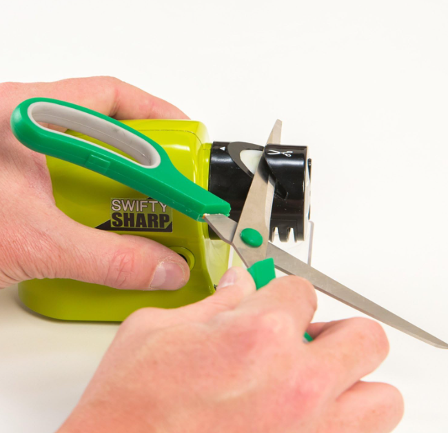 Afilador de cuchillas Swifty Sharp. Inalámbrico, motorizado.