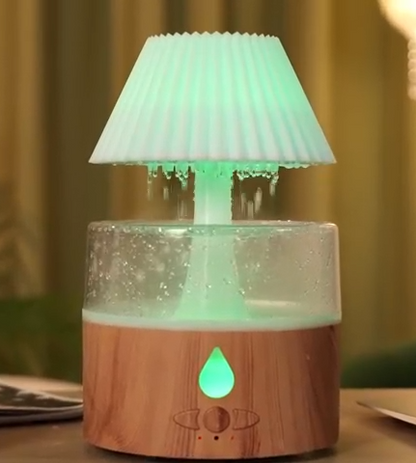 Cloud Rain™ | Humidificador con Lámpara de Cascada y Sonido Relajante